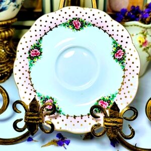 Beautiful saucer from the Royal Albert Pierrette Bone China series.  Excellent c